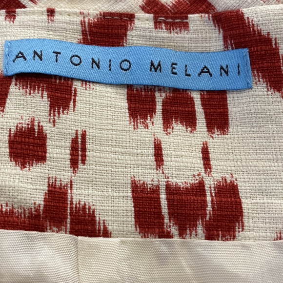 Antonio Melani Tribal Print Linen Blend Skirt - Picture 4 of 6